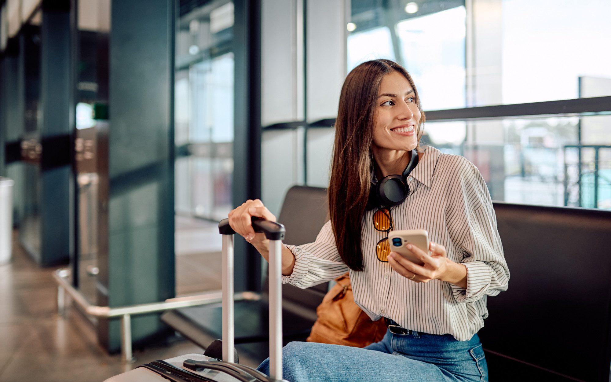 Female Traveller at the airport